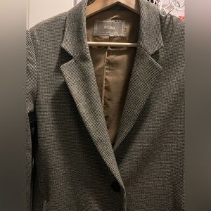 BCBG brown check coat